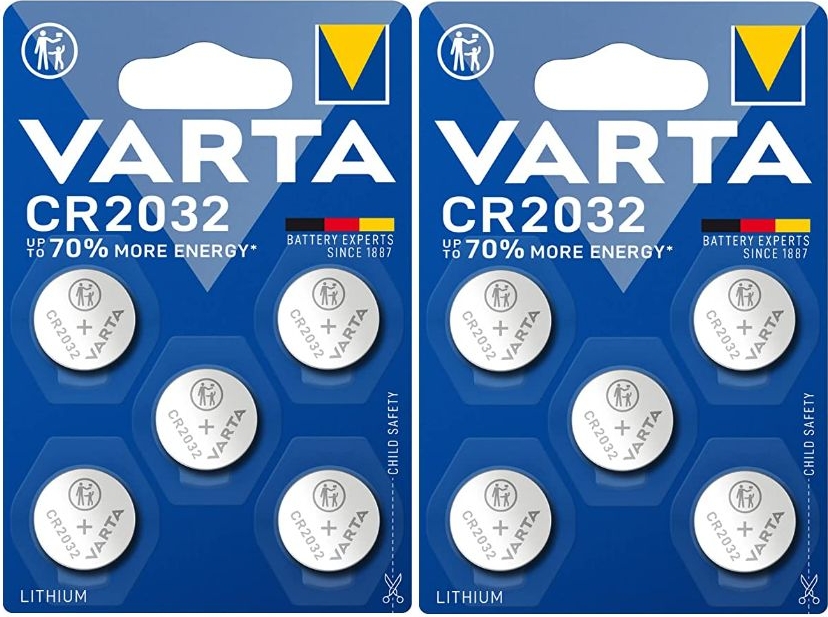 Partina City Immuniseren Verdeel ᐅ • Varta Lithium CR2032 multipack 3V (2 x blister 5) | Eenvoudig bij  KnoopcelGigant.nl